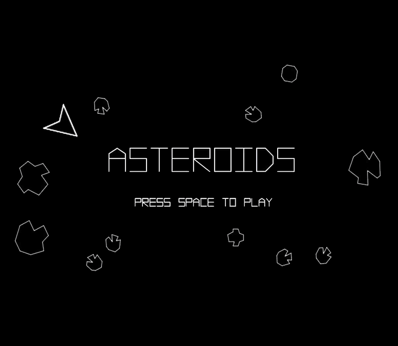 Первые игры Asteroids