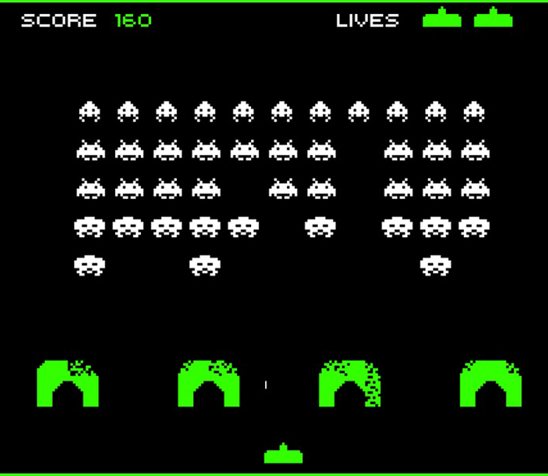 Первые игры Space Invaders