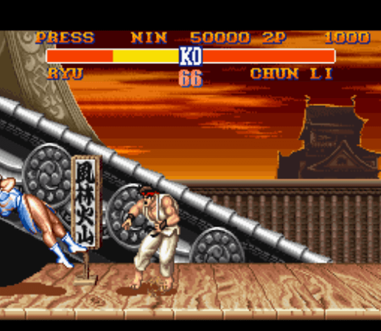 Street Fighter II Ryu vs Chun Li