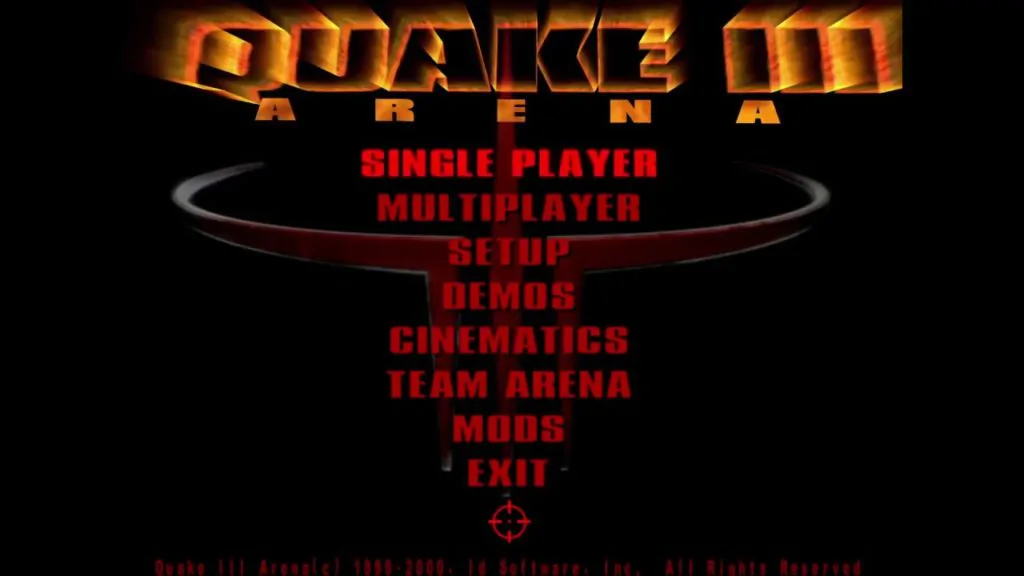 Quake 3 онлайн menu